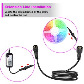 Gliztech 9.8FT Boat Light Extension Cable Wire Cord- 22AWG 4-Core Wire, for 5050 Outdoor RGB Strip Lights, RV, Marine Lighting (1)