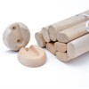 Btibpse Wooden Oval Closet Rod Polished Wood Wardrobe Closet Rod