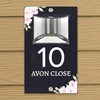 Custom Signs Solar Illuminated Modern Anthracite House Number Sign 24cm