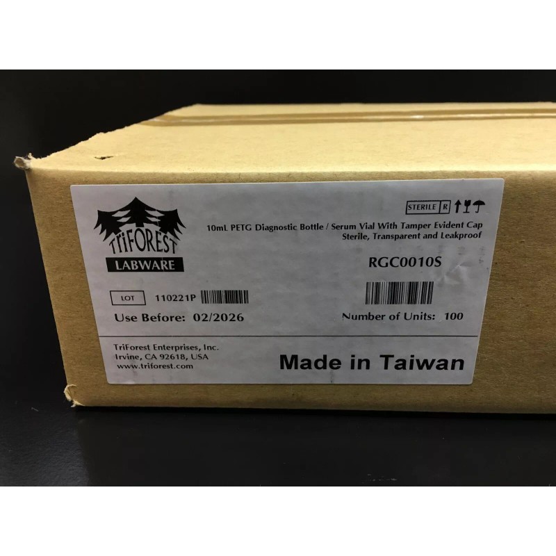 Triforest Forest REF RGC0010S 10mL PETG Diagnostic Bottles