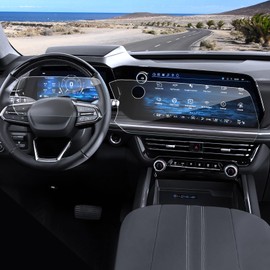 (2Pack) Coleya Anti-Glare Matte Chevy Tahoe 2025-2026 Screen Protector, for (17.7In Navi&11In Dash)(LS/LT/RST/Z71/Premier/High Country), 9H Tempered Glass 2025 Chevy Tahoe Accessories Anti-Fingerprint