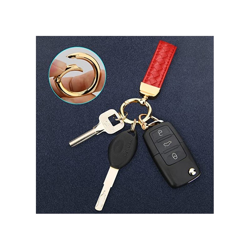 AIXUAN Keychain Genuine Leather Suitable for Men and Women, 360