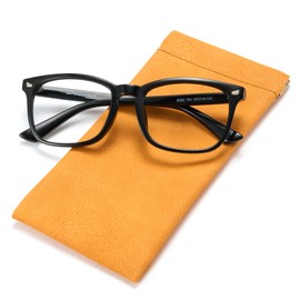 Cyxus Blue Light Filter Glasses Without Prescription Men Women Fashion Computer Protective Glasses Screen Glasses Gaming Glasses 8082T01, black