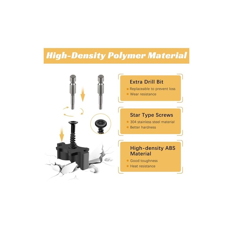 500 Pack Hidden Deck Fasteners for Composite Decking Board, Composite