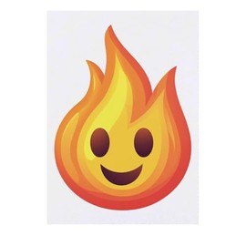 'Cute Fire' Temporary Tattoo - Water Resistant, Skin-Safe, Non-Toxic Transfer (TO00083559)