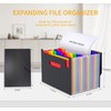 Expanding File Organiser Box Files Folder,24 Pockets Document Organiser Filing