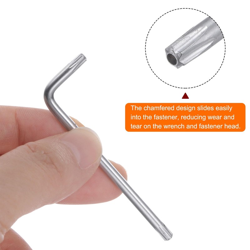 sourcing map 2pcs T15 Tamper Proof Torx Star Key Bit