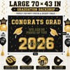 2026 Graduation Decorations Set, Gold and Black Party Supplies -
