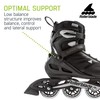 Rollerblade Zetrablade Men's Adult Fitness Inline Skate, Black and Silver,