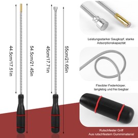 Magnetic Pickup Magnetic Rod Grabber Flexible Portable Bendable Magnetic Gripper Rod Magnet Magnetic Rod for Picking Small Parts Metal Objects Car Parts Keys 2 Pieces