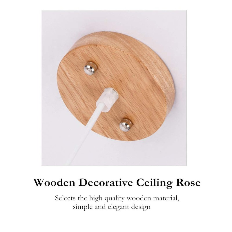 Chrasy Wooden Pendant Lamp Modern Ceiling Light Wood Lampshade Classical