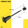 Oyviny 4-Pin to 7-Way Round Blade Trailer Adapter W/Mounting Bracket,