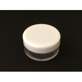 50 x 10ml (10g) CLEAR PLASTIC SAMPLE JARS/POTS WITH WHITE SCREW-FIT CAPS Cosmetic/Makeup/Glitter/Nail Art/Powder/Trinkets/Jewellery/Lip-Balm (50pcs)