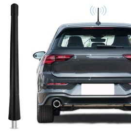 Nelawya 18 cm Car Radio Antenna Short Roof Antenna Universal FM/AM/DAB Signal Reception Stylish Replacement Antenna with 3 Screws Compatible with Most Vehicles