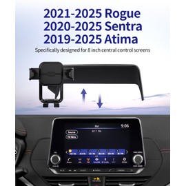 Masergogo Car Phone Holder for 2021-2025 Nissan Rogue/2020-2025 Sentra/2019-2025 Altima, 360° Rotation, 8 inch Screen Fixed Clip, Auto Accessories Navigation Bracket