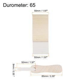 sourcing map Screen Printing Squeegee 2 Inch 65 Durometer Rubber Blade Wooden Handle Ink Scraper for Screen Printing Fabric Printing