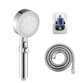 Head Shower Head with 5 Functions Pressure Increasing Jet Hand Shower Functions Economy Shower Head for Bathing Saving Shower Head Shower Head with Hose for Bathing, Cleaning, Tub