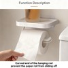 Self Adhesive Toilet Paper Holder with Shelf, No Drill Wall