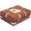 IBLAY Playing Card Deck Holder Case Storage Box Handcrafted Wooden