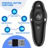 2-in-1 USB Type C Presentation Clicker Wireless Presenter Remote with