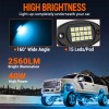 MICTUNING 8Pcs RGB LED Rock Lights Car Underglow Underbody Neon