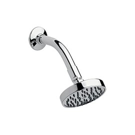 HELVEX Explora Collection - Cabezal de ducha de baño con brazo de ducha, latón macizo, acabado chapado en cromo pulido, UH-201-WA-PC