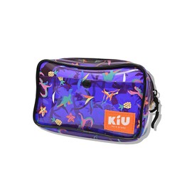 KiU Clear Clear Pouch PVC Pouch Cosmetic Case Sea Outdoor Festival PVC Pouch L Men's Women's Dinosaur K339-211