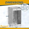 1-Gang Masonry Electrical Box, Metal Electrical Box, 2-1/2" Depth, 8