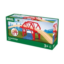 BRIO World Curved Train Bridge for Kids Age 3 Years Up - Compatible with all BRIO Railway Sets & Accessories