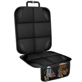 Car Seat Protector – 1 Pack Waterproof Seat Cover with Thick 600D Padding, Non-Slip Backing & Mesh Storage Pockets – Universal Fit for Baby, Toddler, Child & Pet Car Seats