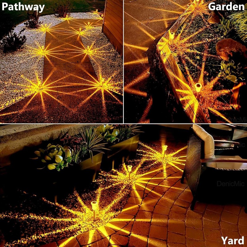 Luces solares para jardín DenicMic CL-XDC impermeables color naranja 10