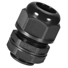 TA-VIGOR 1Pcs M25 2 Holes Cable Gland, IP68 Waterproof Adjustable Plastic Nylon Wire Connectors Gland Joints for 7mm-8mm Cables, Locknut Stuffing Glands with Locknut and Washer – Black