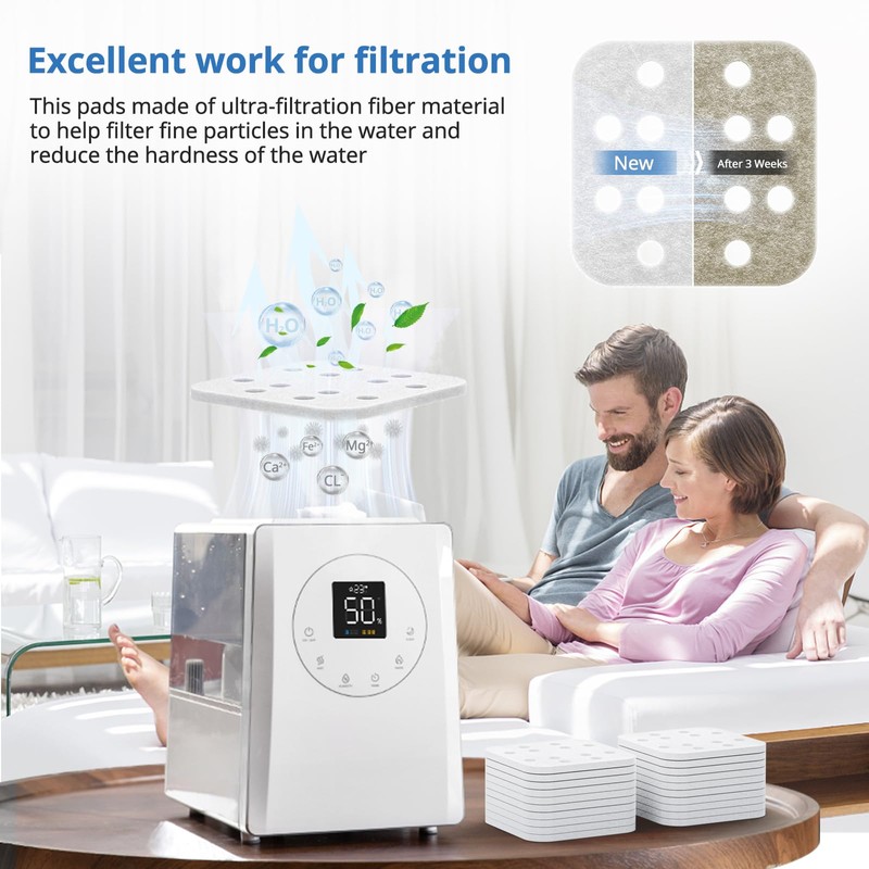 ShufudeJa Humidifier Mineral Absorption Pad 20 Pack, Replacement Filter Compatible