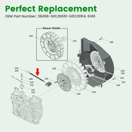 10L0L Upgraded Ignition Coil Pickup Pulsar For EZGO Golf Cart 1991-2003 4 Cycle 295cc 350cc Robin Engines Relpace OEM# 28458-G01 26651-G02 10914 6149