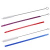 24Pcs Reusable Drinking Straw by WerkaSi, 10.6-inch 12Pcs Long Clear