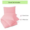 Apex Furnishings Single Duvet Cover Set Blush Pink, Brushed Microfibre