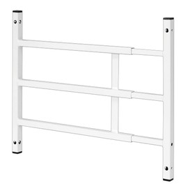 Prime-Line S 4748 Carbon Steel Fixed 3-Bar Window Grill for Home Security and Child Safety, 15-3/4 in. to 23-1/2 in., White (1 Set)