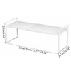 LIYIVNAA Expandable Cabinet Shelf Organizer Adjustable Storage Rack Stackable Metal