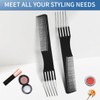 Taefuwr 4 Pcs Black Carbon Lift Teasing Combs with 5