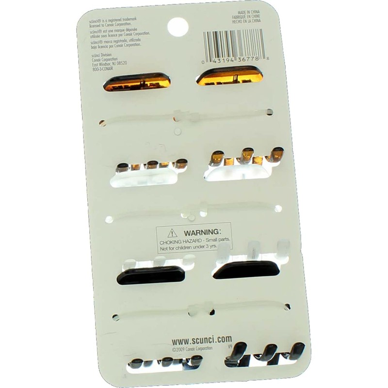 Scunci No-Slip Grip Mini Octopus Jaw Clips 6 Count (Pack