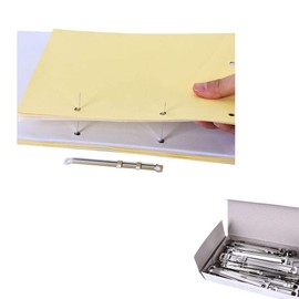 Metal Paper Fastener File Fastener,3.15"(80mm) Between 2 Hole,Box of 50 Complete Sets Binding Folder