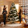 HERFLOS INTERACTIVO - Árboles De Navidad 2.2m Verde Pino Artificial