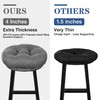 PRONOUS Dark Grey Bar Stool Cushions 14"x14"x4", Round Stool Covers