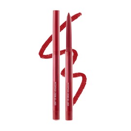 Waterproof Cream Gel Eyeliner Pencil - Long-lasting, Smudge-proof, Intense Color for Precise Lines and Defined Eyes | Perfect for Sensitive Skin | Easy to Apply, No Smudging, All-Day Wear（Red）