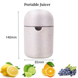 FUZVOL Lemon Squeezer,Portable Orange Juicer Lime Juicer with Two Ways of Use,Manual Citrus Lemon Juicer Cup for Different Fruits(Beige)