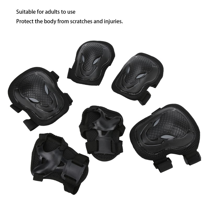 Roller Skate Protection Gear Set Adjustable Knee Elbow Pads Wrist