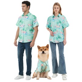 YENBOLOI Dog Hawaii Shirts Stylish Hawaiian Themed Pet and Owner Matching Apparel Owner and Pet Shirts are Sold Separately