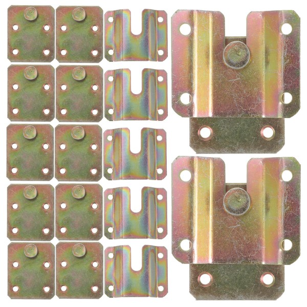 DOITOOL 6 Pack Iron Bed Bracket Hinge Connector, Interlocking Hooks,