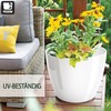 PECZEKO Flower Pot Shiny Plastic Planter Decorative Pot for Large