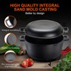 Overmont 2 in 1 Pre Seasoned Dutch Oven with Skillet